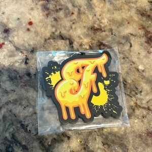 Vibrant Drip Sticker - Orange and Black